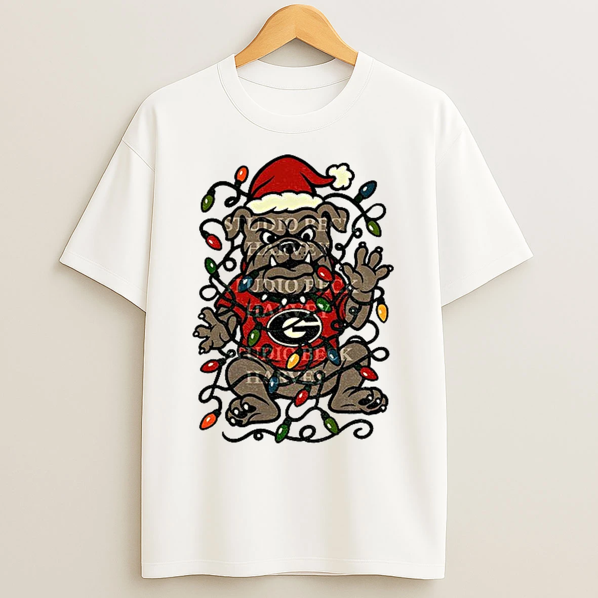 Classic Georgia Bulldogs Christmas Game Day Christmas Light T Shirts