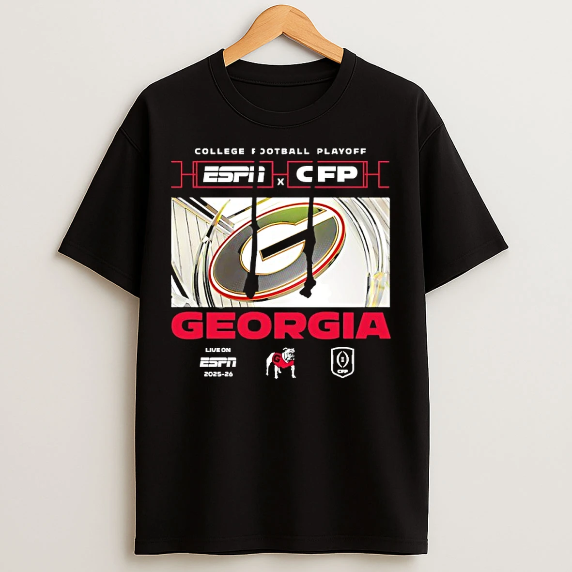 Classic Georgia Bulldogs Espn X Cfp College Football Playoff Live On Espn 2025 26 T Shirts