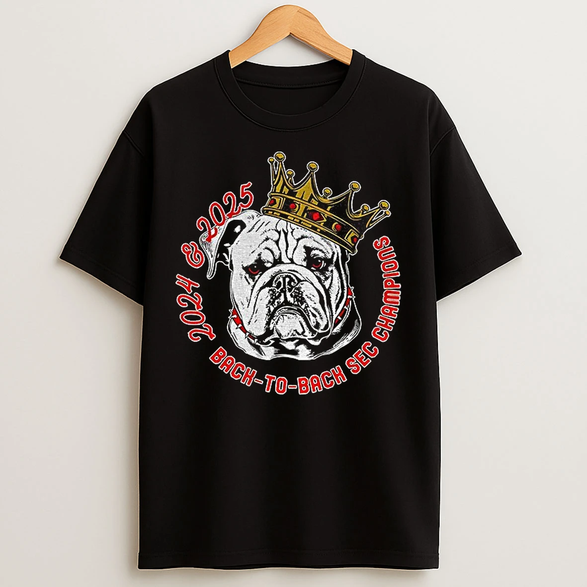 Classic Georgia Bulldogs Football Sec Champions Back To Back Go Dawgs King 2024 2025 T Shirts