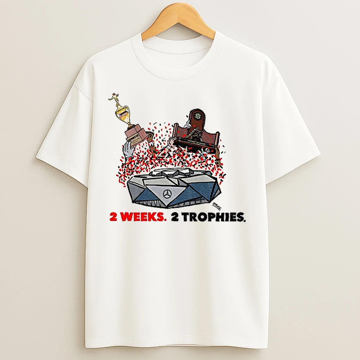 Classic Georgia Bulldogs Football Sec Southeastern Conference 2 Weeks 2 Trophies T Shirts