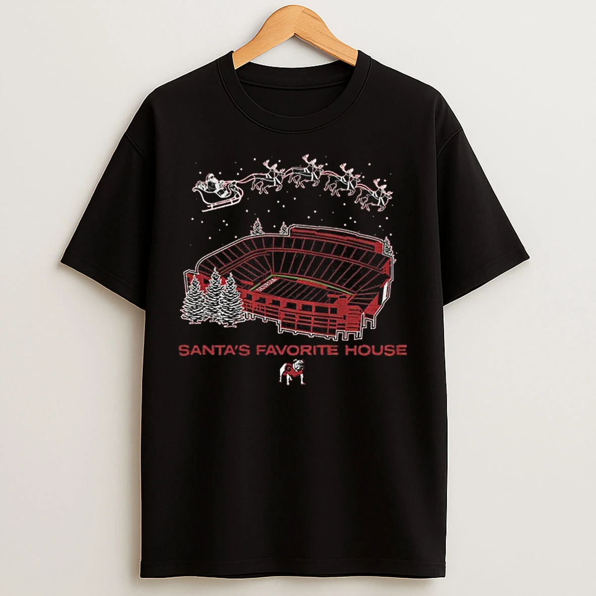 Classic Georgia Bulldogs Football Santas Favorite House T Shirts