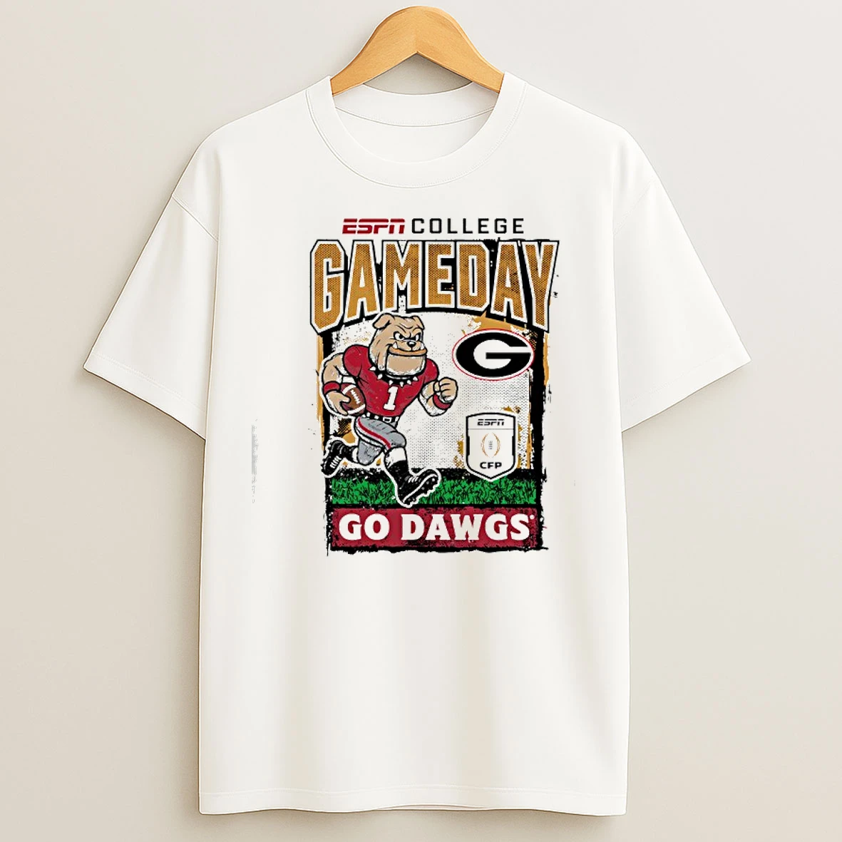Classic Georgia Bulldogs Mascot Espn College Gameday 2025 2026 College Football Playoff T Shirts