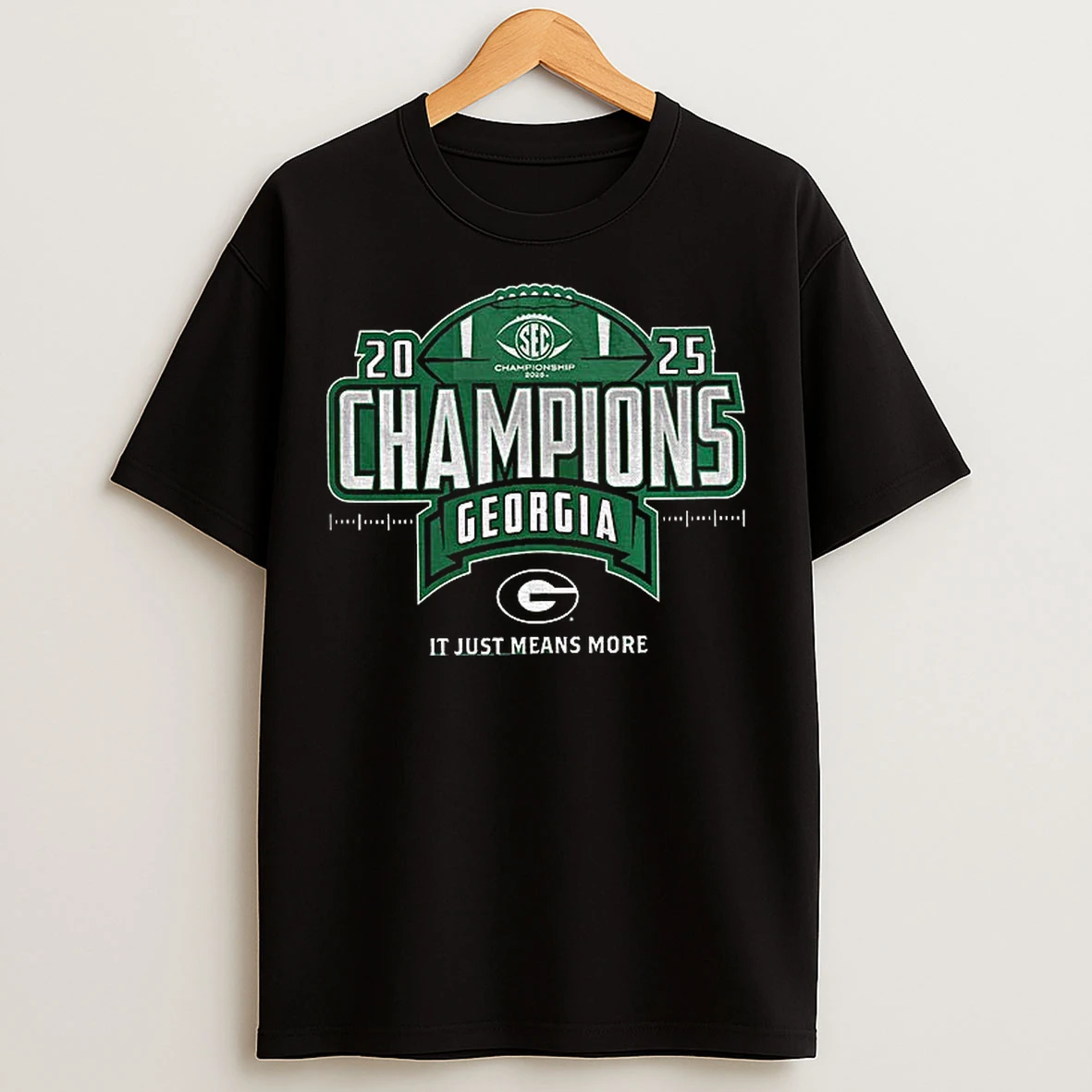 Classic Georgia Bulldogs Sec Champs 2025 Football Locker Room Green T Shirts