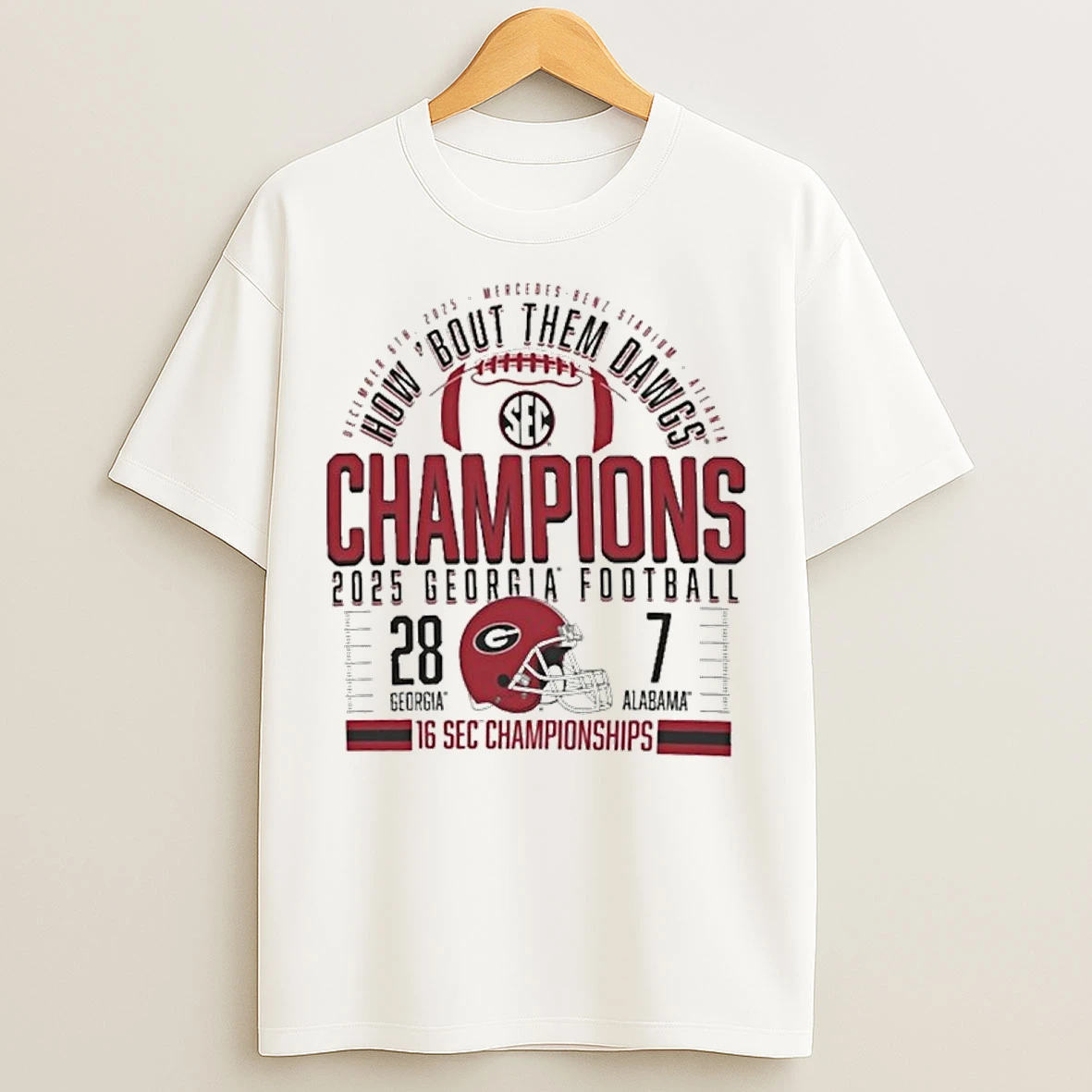 Classic Georgia Bulldogs Sec Football Champions 16 Sec Championship T Shirts