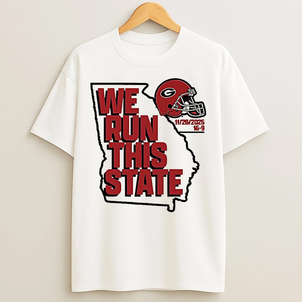 Classic Georgia Bulldogs Football We Run This State 2025 Outlane T Shirts