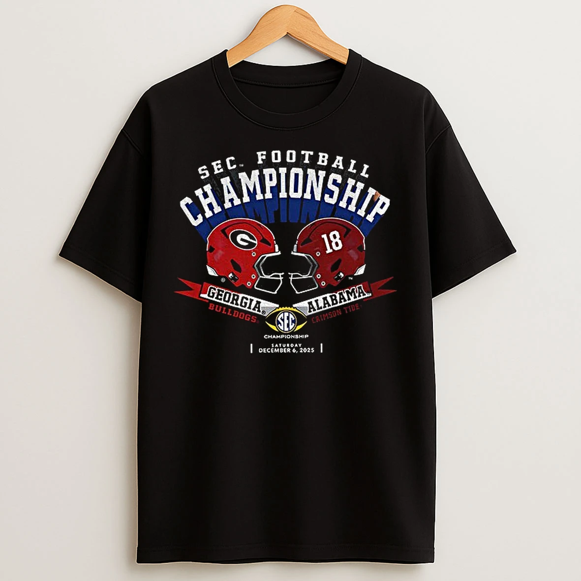 Classic Georgia Bulldogs Vs Alabama Crimson Tide Football Helmet Sec Championship 2025 Logo T Shirts