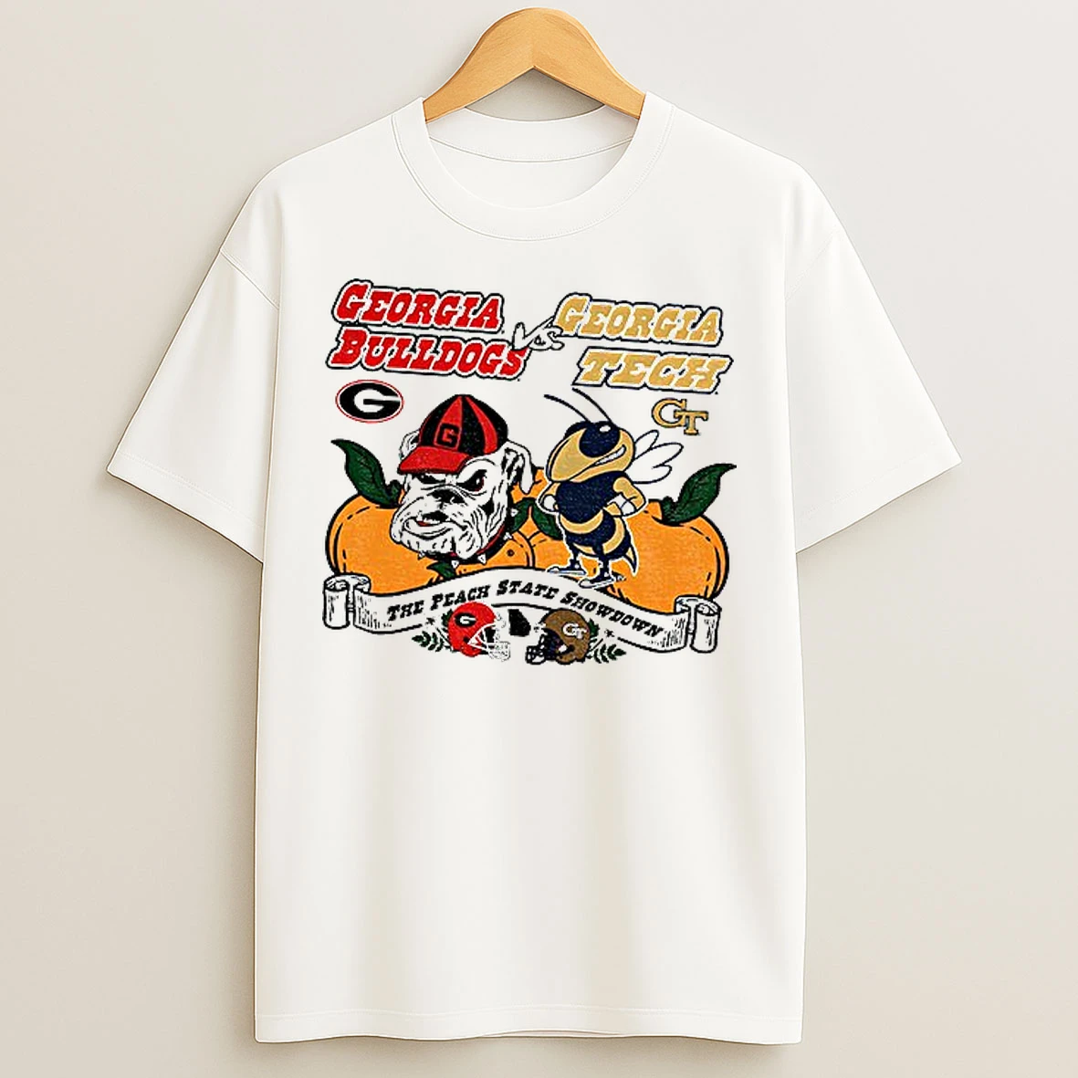Classic Georgia Bulldogs Vs Georgia Tech The Peach State Showdown T Shirts