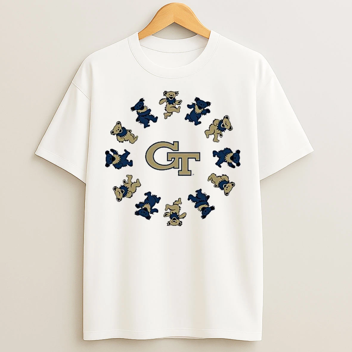 Classic Georgia Tech Football X Grateful Dead Circle Bears T Shirts