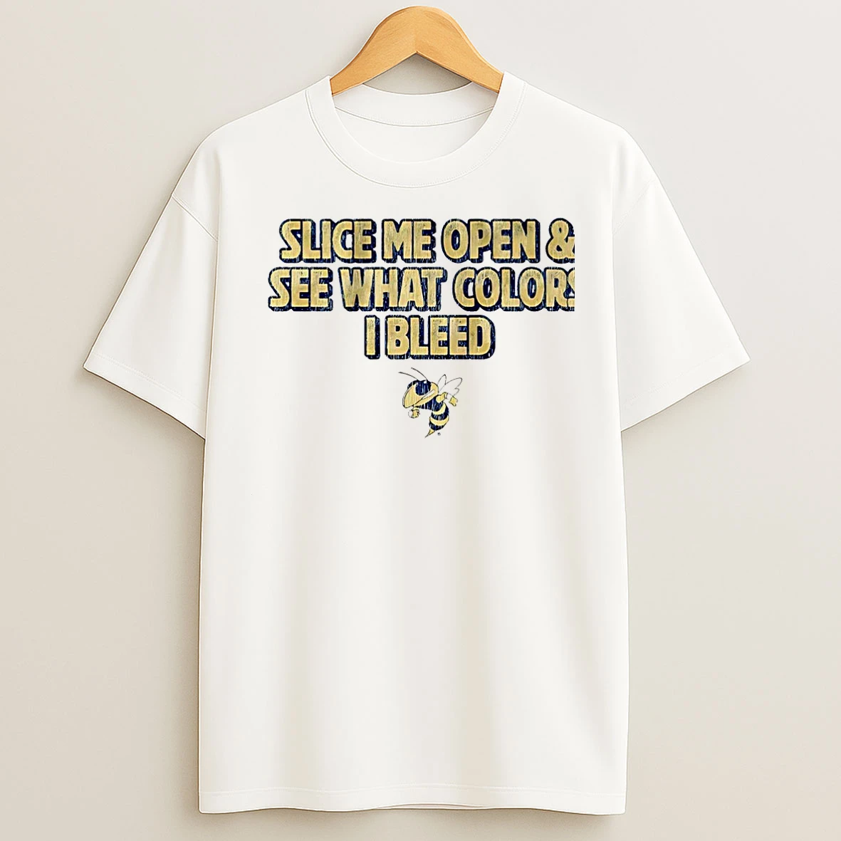 Classic Georgia Tech Yellow Jackets See What Colors I Bleed Christmas T Shirts