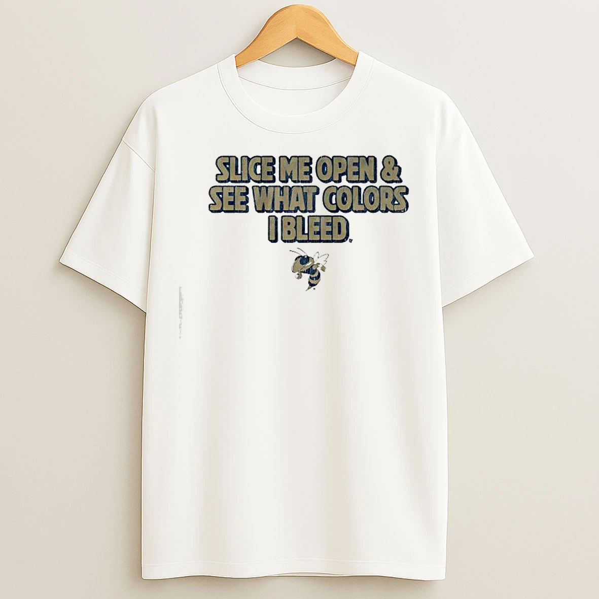 Classic Georgia Tech Yellow Jackets Slice Me Open See What Colors I Bleed T Shirts