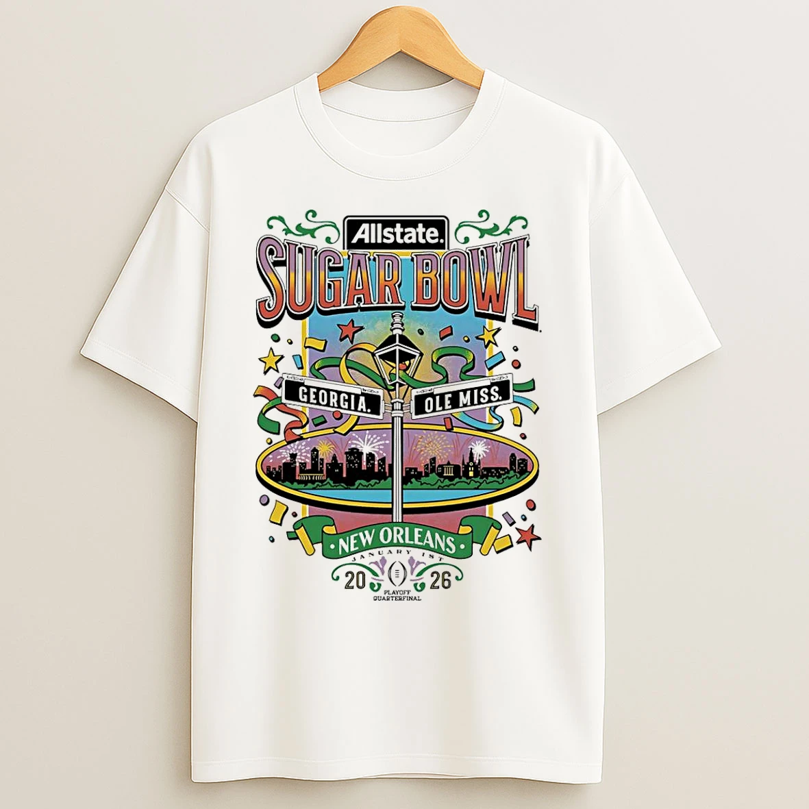 Classic Georgia Vs Ole Miss 2026 Allstate Sugar Bowl Nola T Shirts