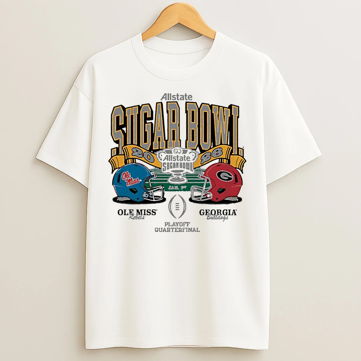 Classic Georgia Vs Ole Miss 2026 Sugar Bowl Head To Head T Shirts