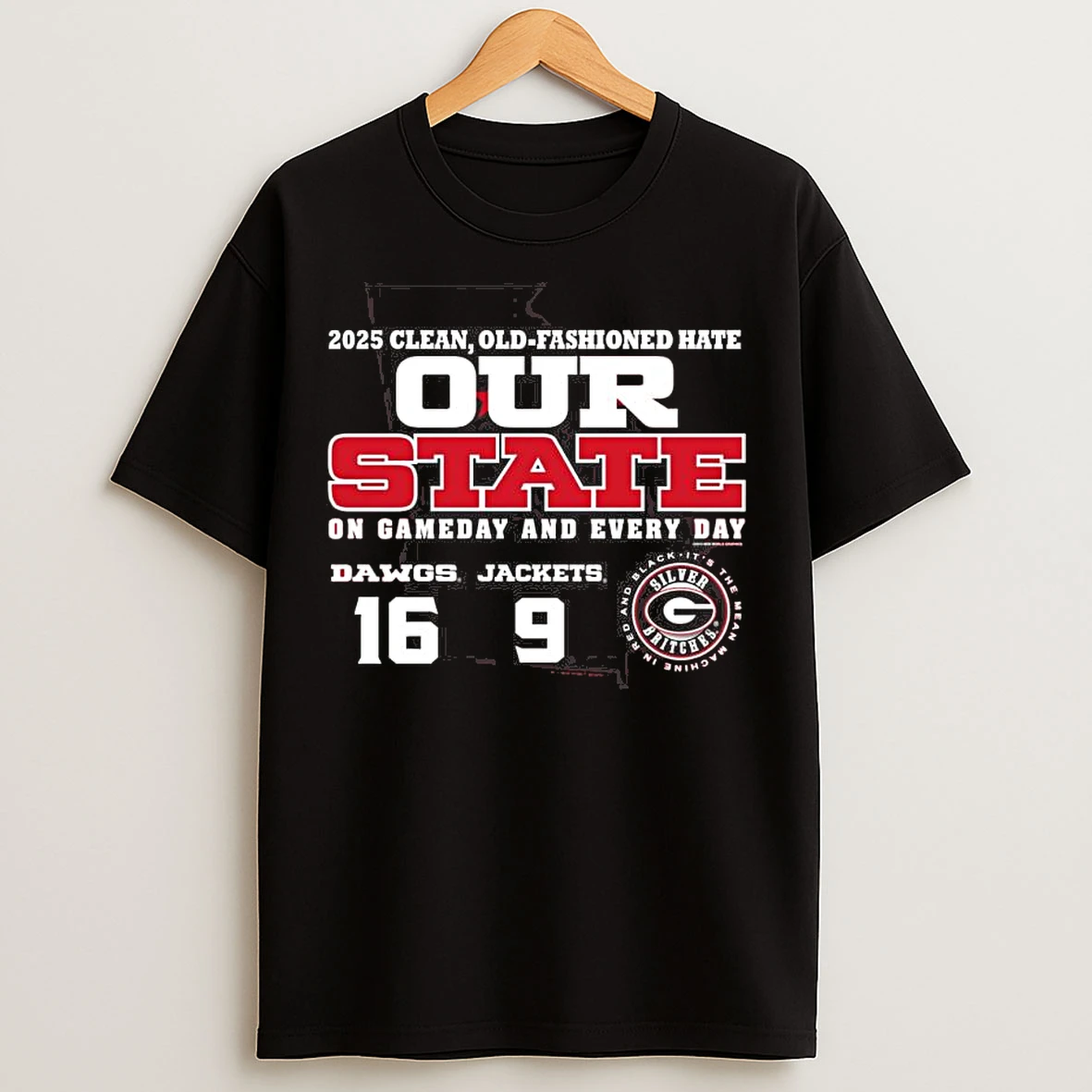 Classic Georgia Vs Georgia Tech 2025 Our State Rivalry Winner Score T Shirts