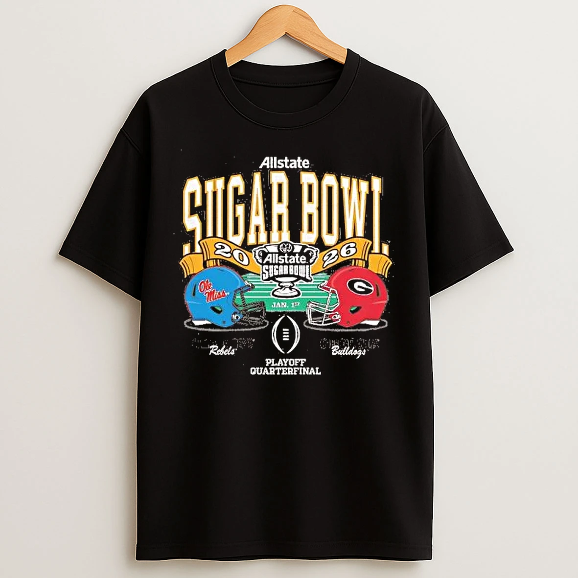 Classic Georgia Vs Ole Miss 2026 Sugar Bowl Helmet Head To Head T Shirts