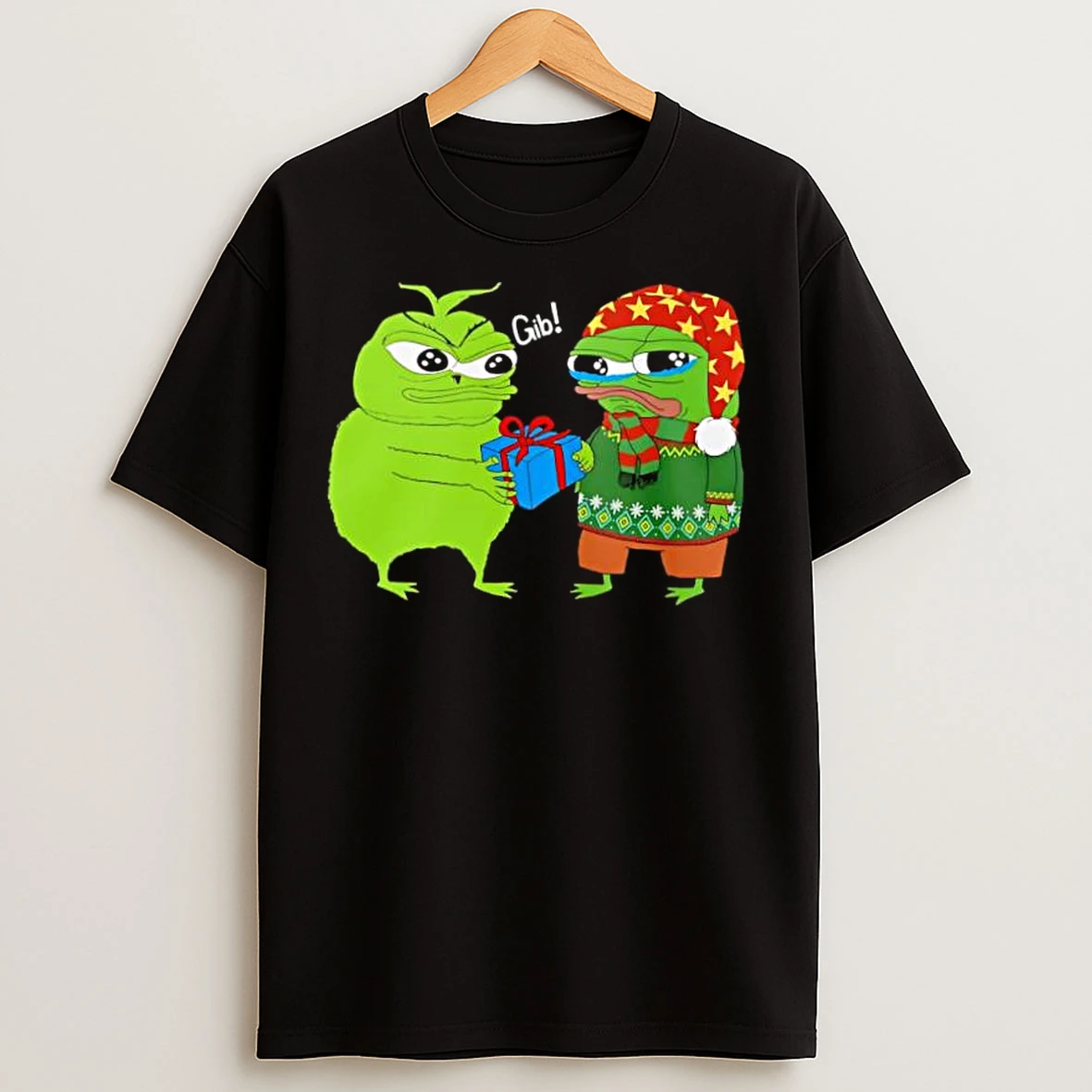 Classic Gib Christmas Cartoon Gift Box T Shirts