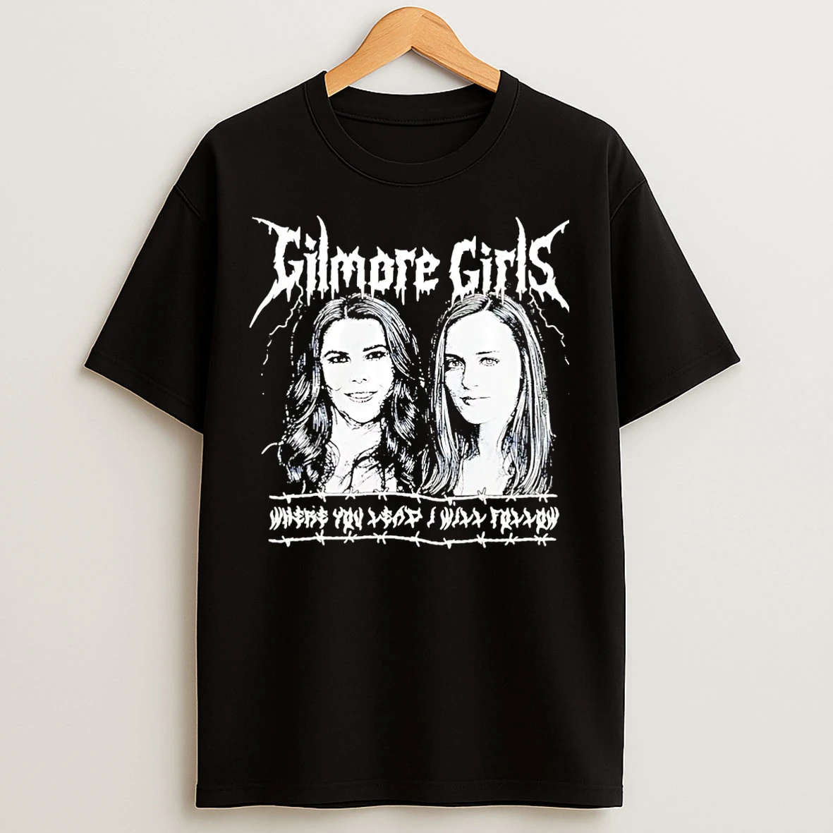 Classic Gilmore Girls Metal Where You Lead I Will Follow Christmas T Shirts