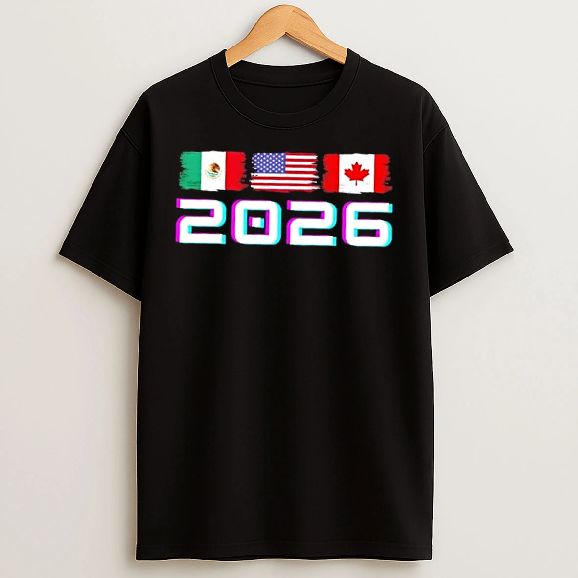 Classic Glitched Soccer United 2026 Cup North America Emblem T Shirts