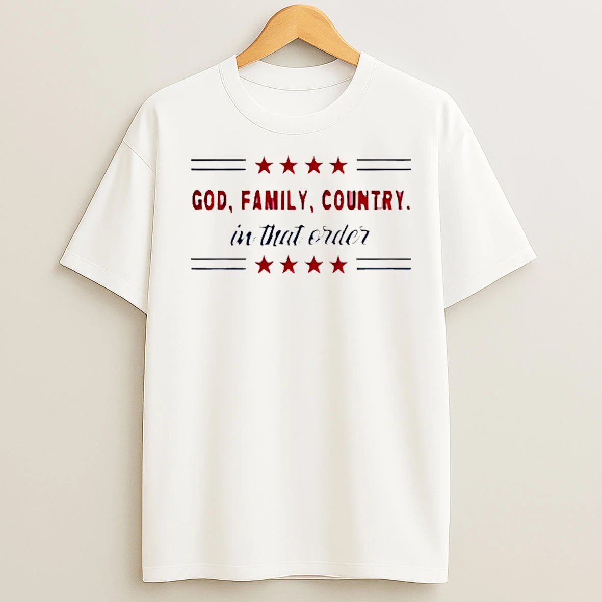 Classic God Family Country In That Order Christmas T Shirts