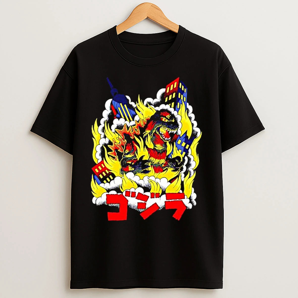 Classic Godzilla Flash Towel Graphic T Shirts