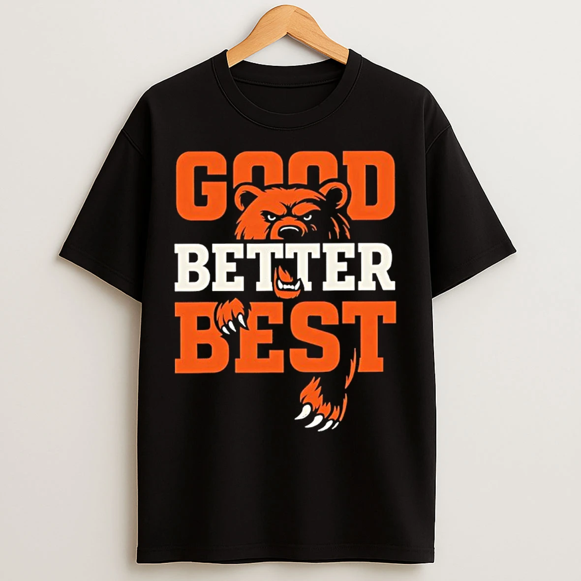 Classic Good Better Best Bear Head Chicago Bears T Shirts