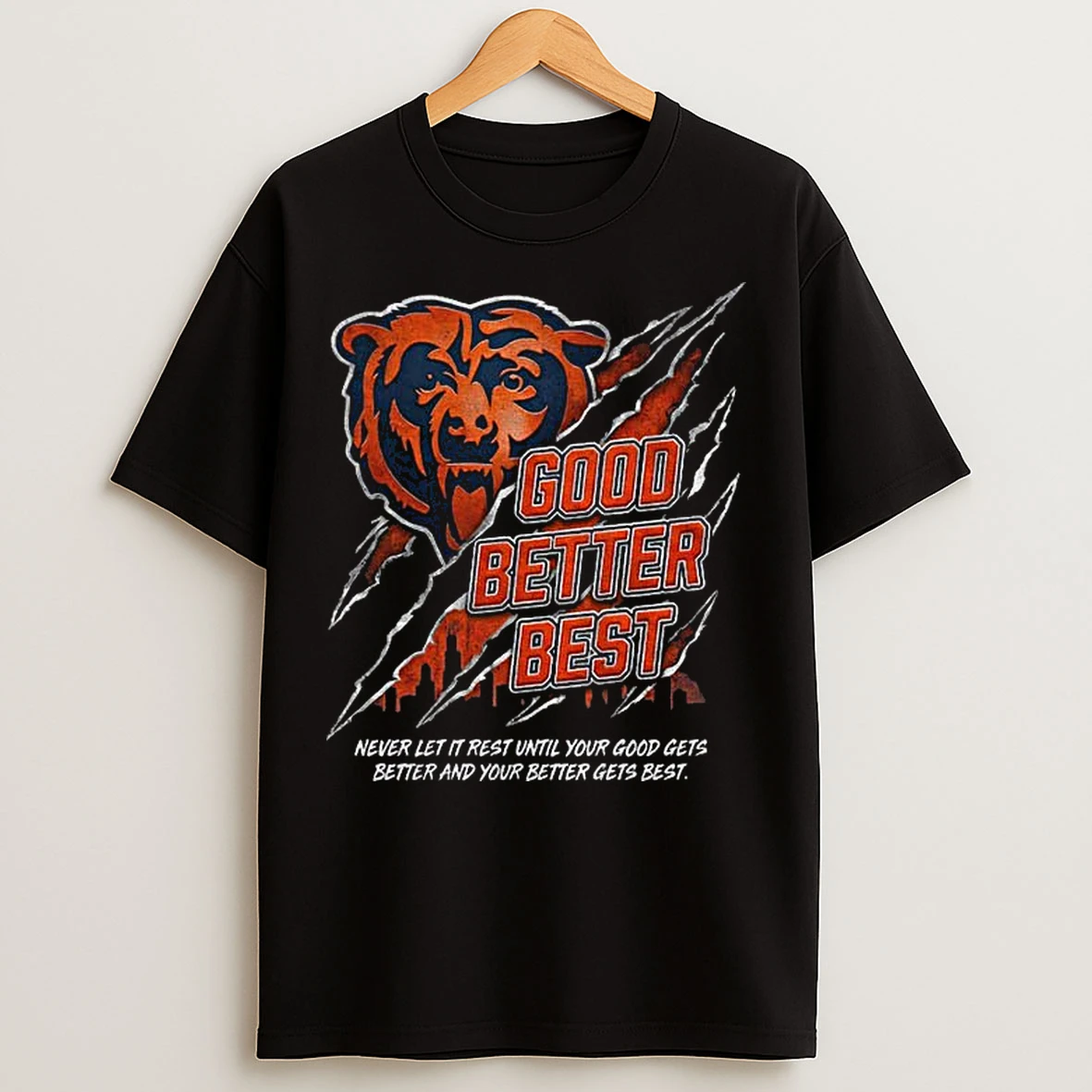 Classic Good Better Best Motivational Workout Chicago Bears Nfc Champions T Shirts