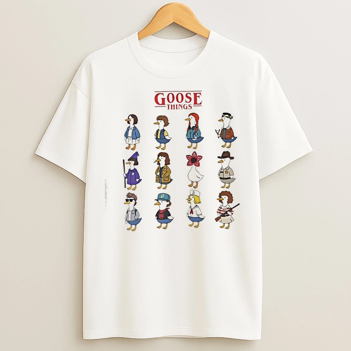Classic Goose Things Stranger Things T Shirts