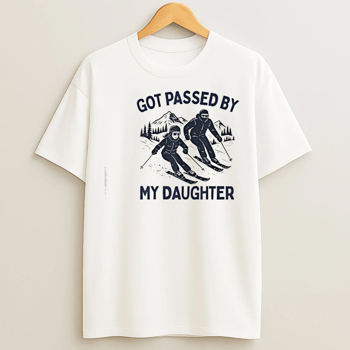 Classic Got Passed By My Daughter Funny Skiing T Shirts
