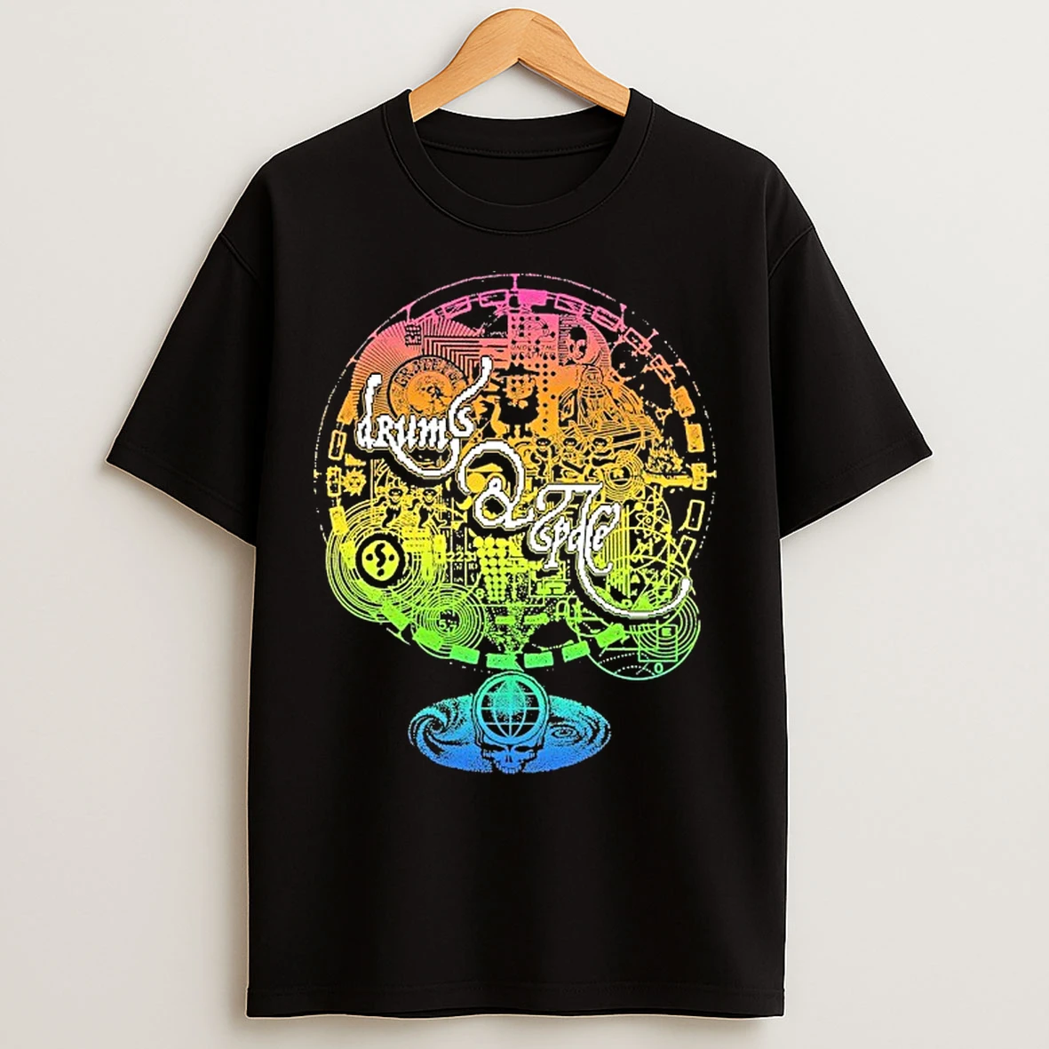 Classic Grateful Dead Drums Space Rainbow Gradient T Shirts