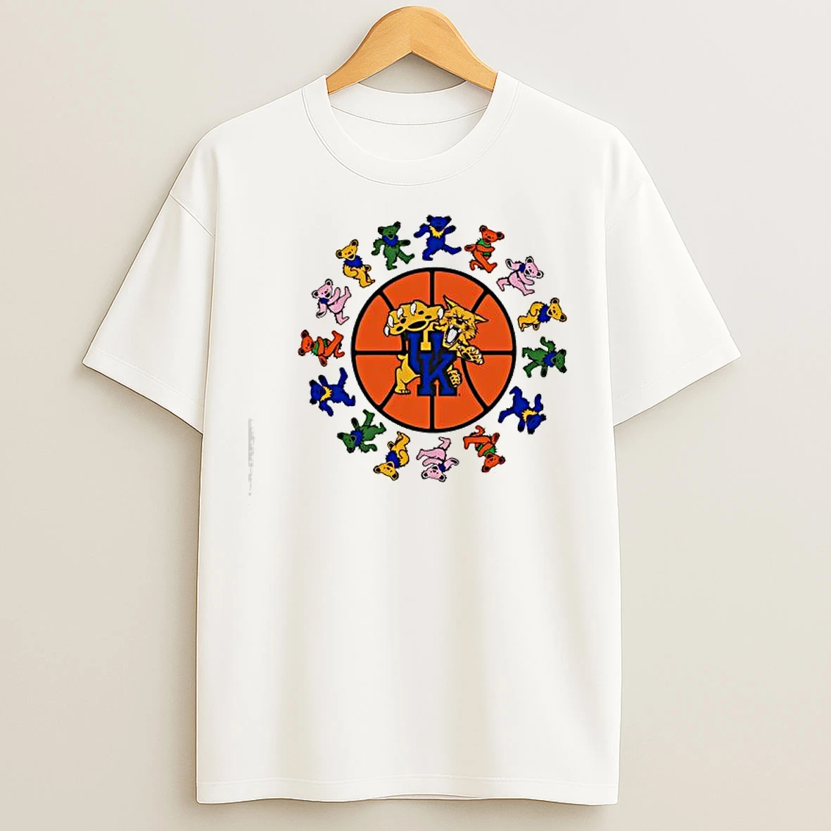 Classic Grateful Dead Kentucky Wildcats Basketball Logo T Shirts