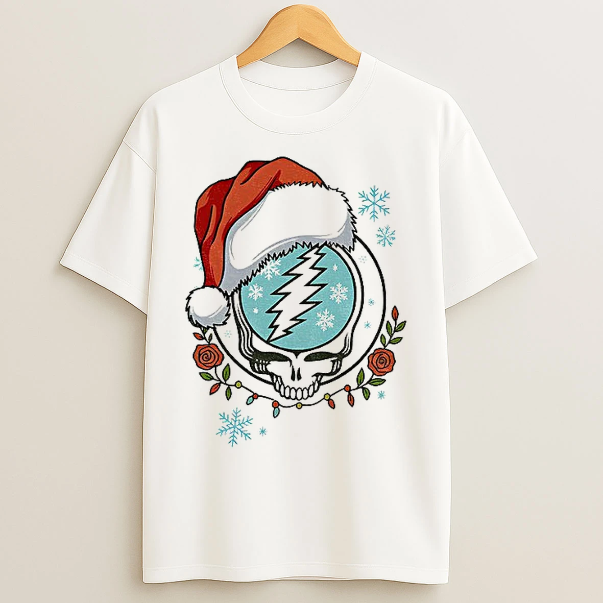 Classic Grateful Dead Santa Hat Steal Your Face Merry Christmas T Shirts