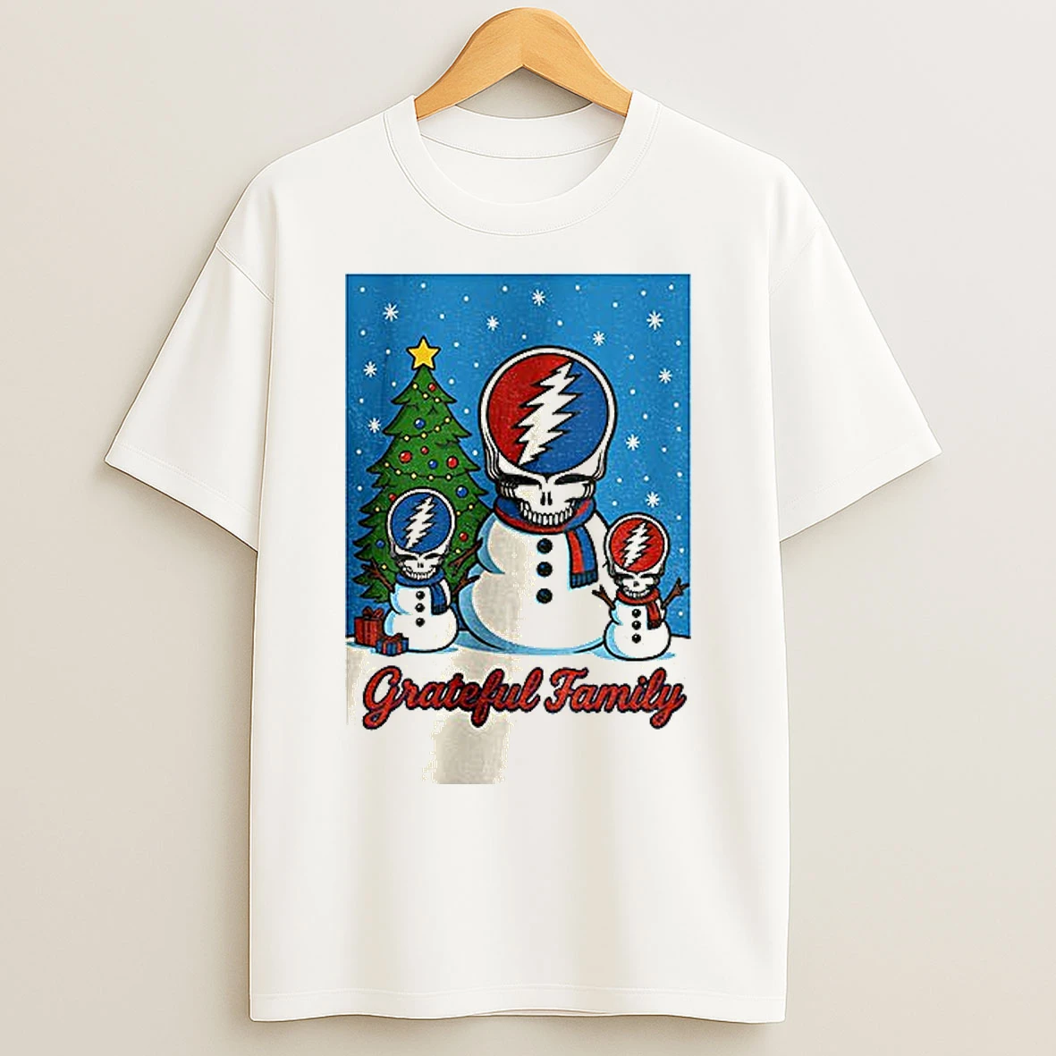 Classic Grateful Dead Snowmen Grateful Family Merry Christmas T Shirts
