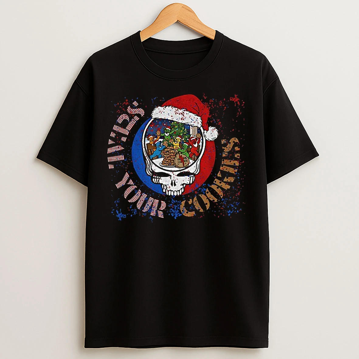 Classic Grateful Dead Steal Your Cookies Stealie Dancing Bears Christmas T Shirts