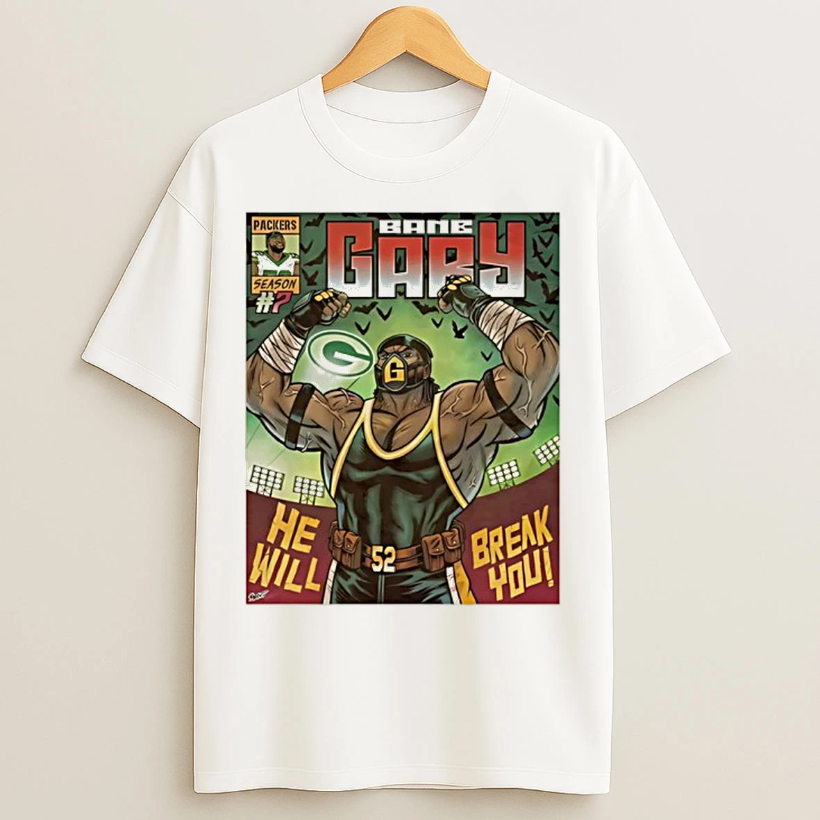 Classic Green Bay Packers Bane Gary Comic T Shirts