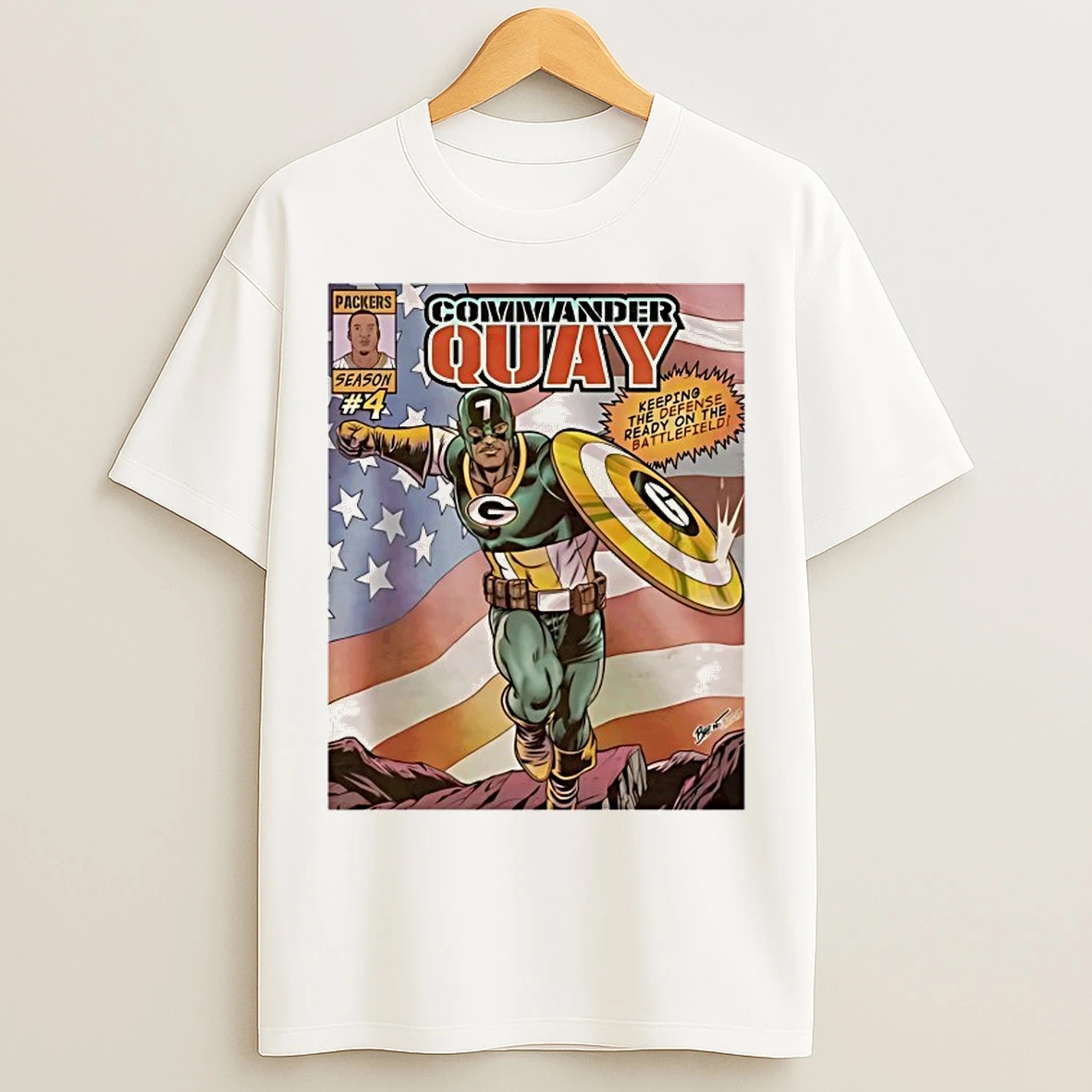 Classic Green Bay Packers Commander Quay Walker T Shirts
