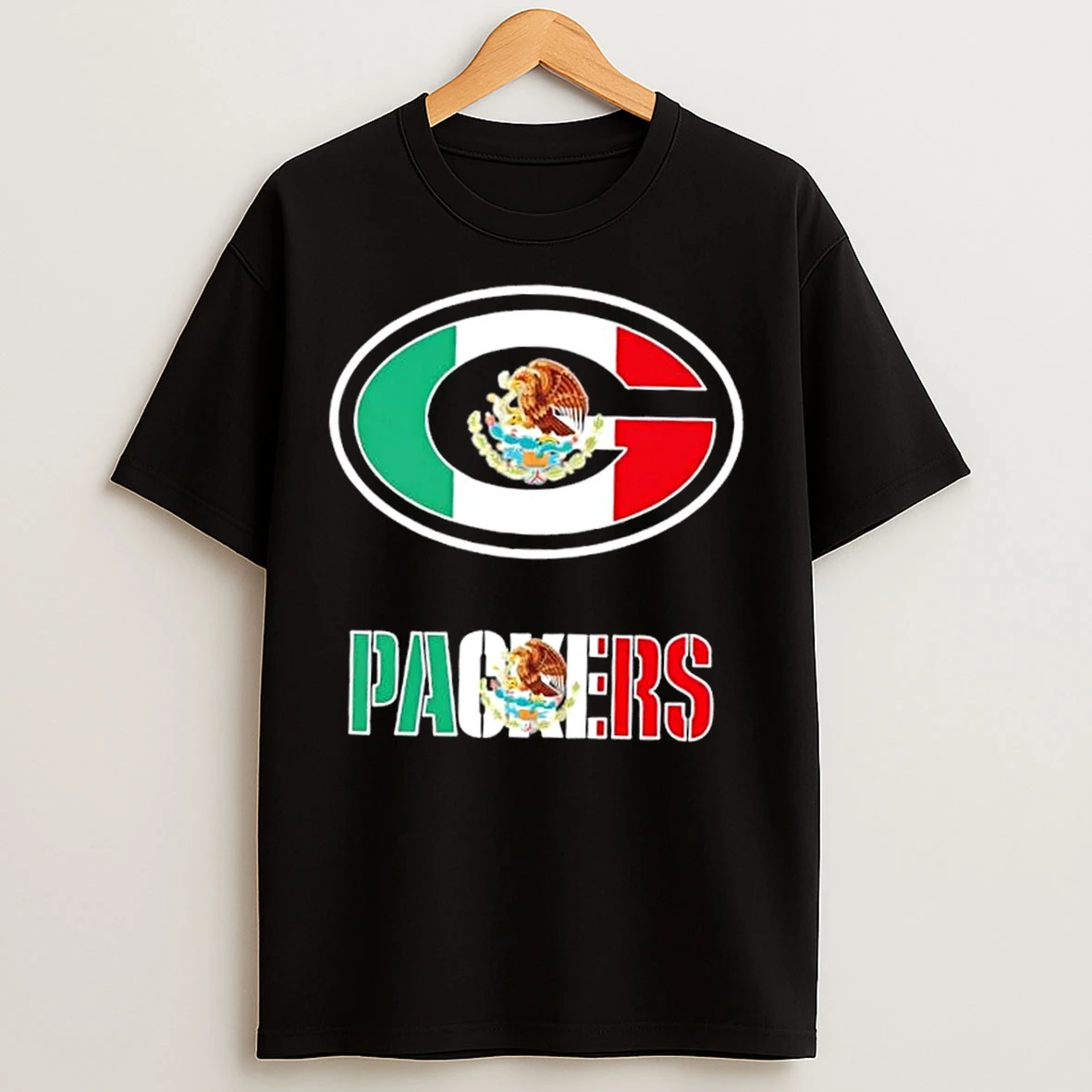 Classic Green Bay Packers Football X Mexican Flag T Shirts