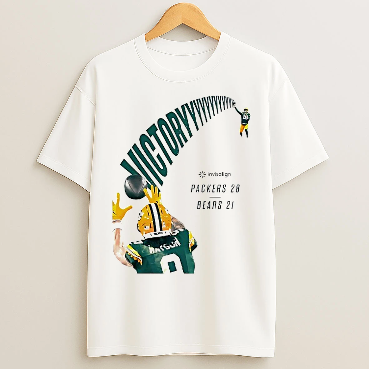 Classic Green Bay Packers Victory 28 Bears 21 T Shirts