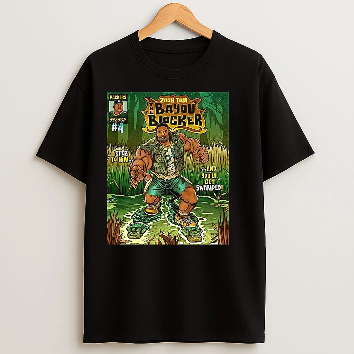 Classic Green Bay Packers Zach Tom The Bayou Bitlocker T Shirts