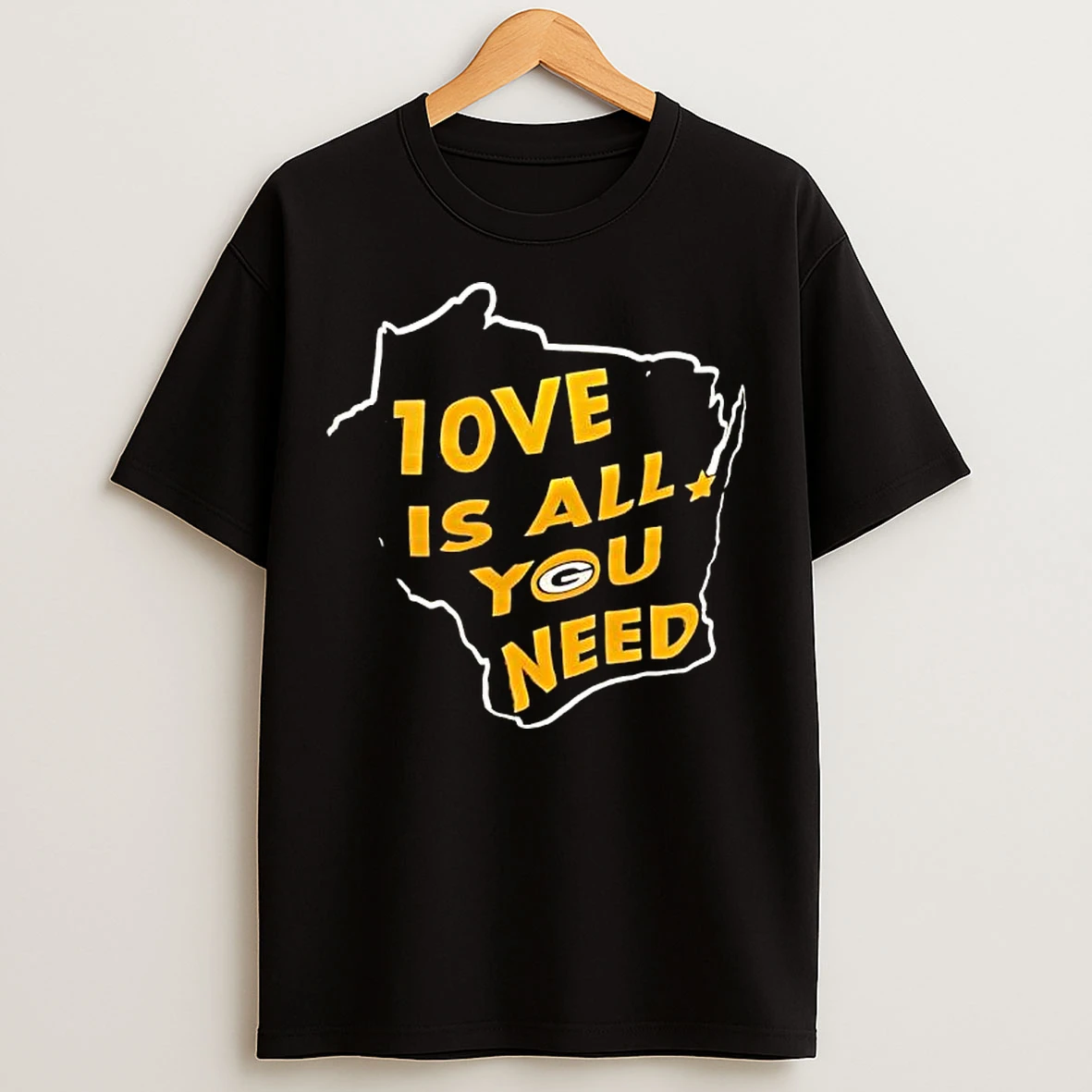 Classic Green Bay Packers Love Is All You Need T Shirts