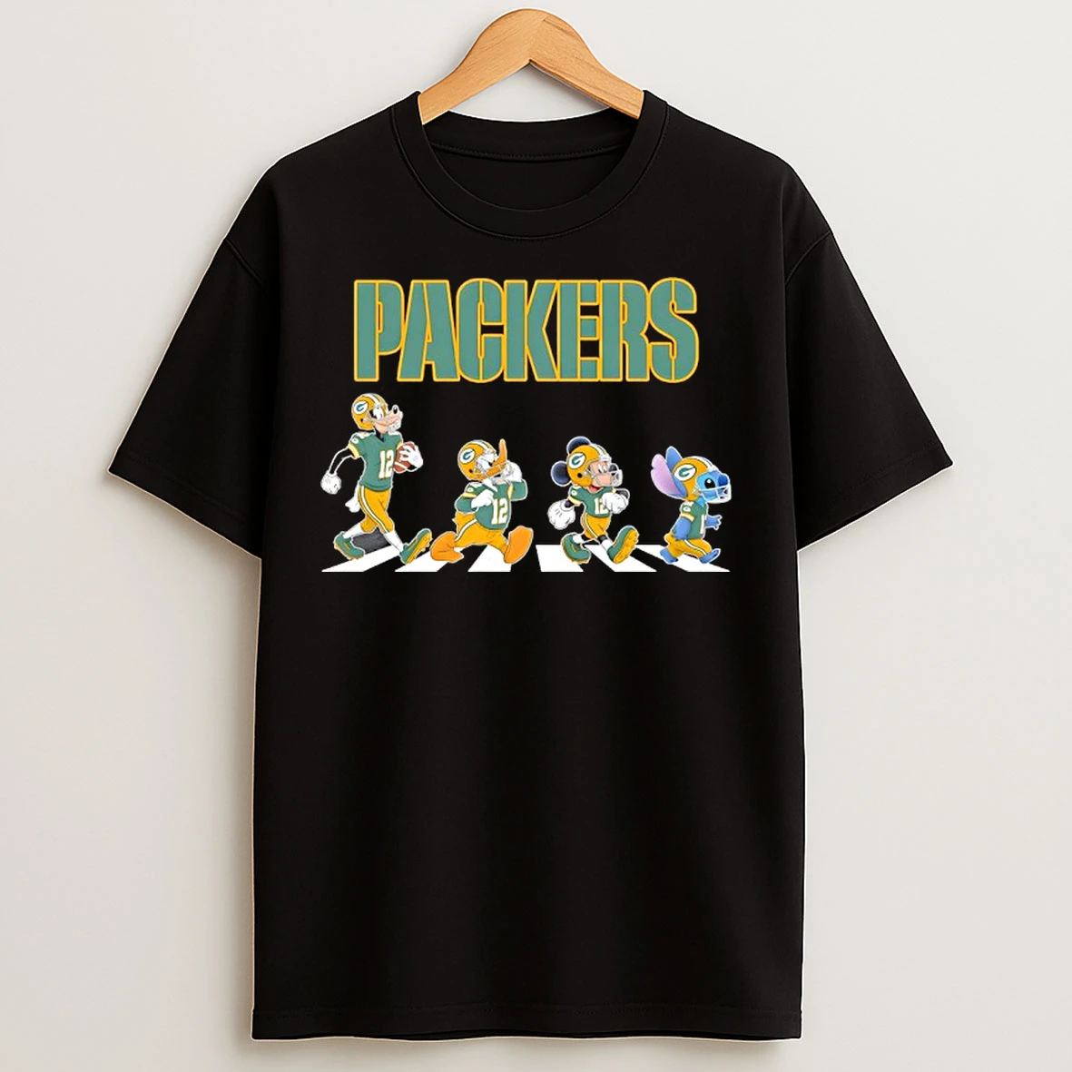Classic Green Bay Packers X Goofy X Donald Duck X Mickey Mouse X Stitch Abbey Road T Shirts