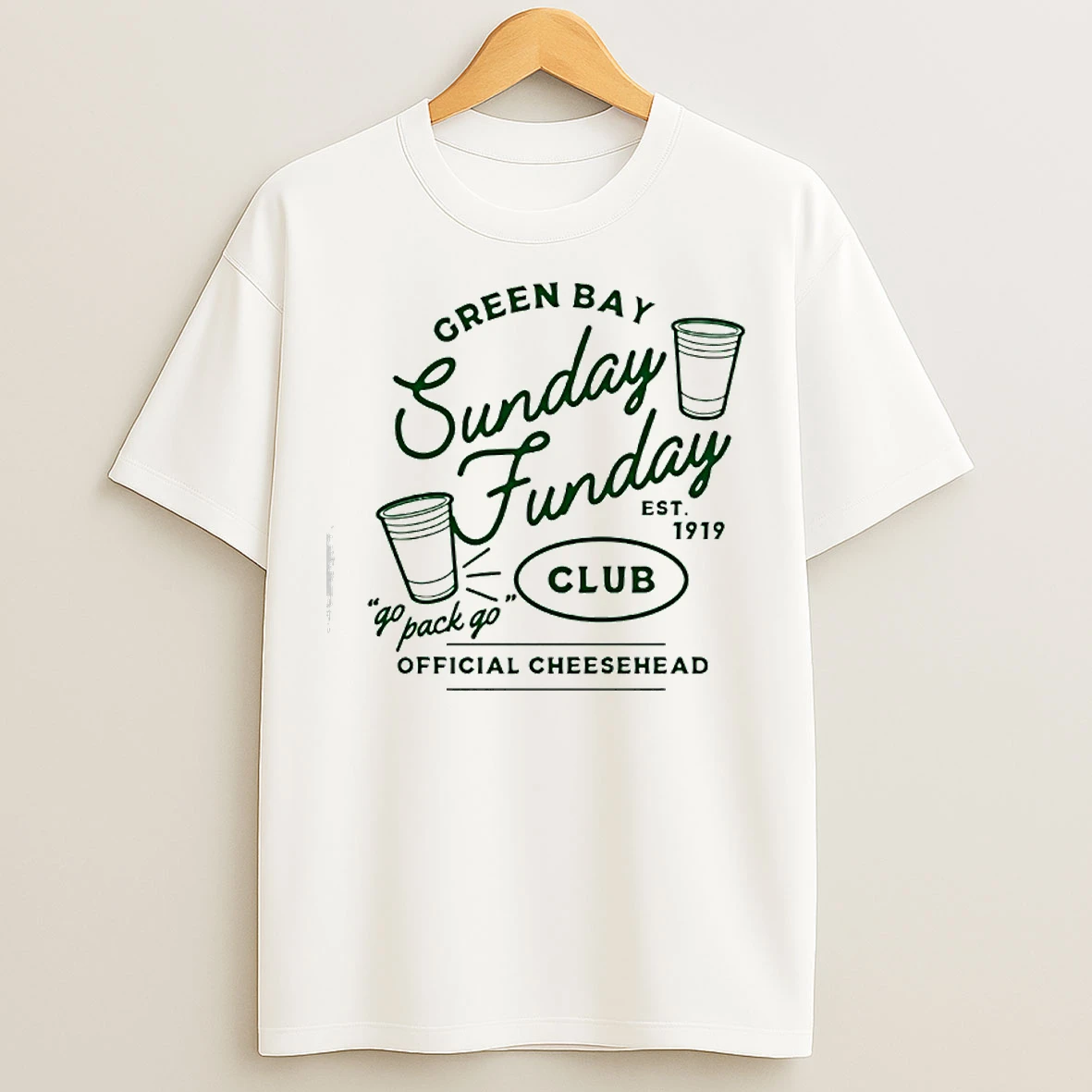 Classic Green Bay Sunday Funday Club T Shirts