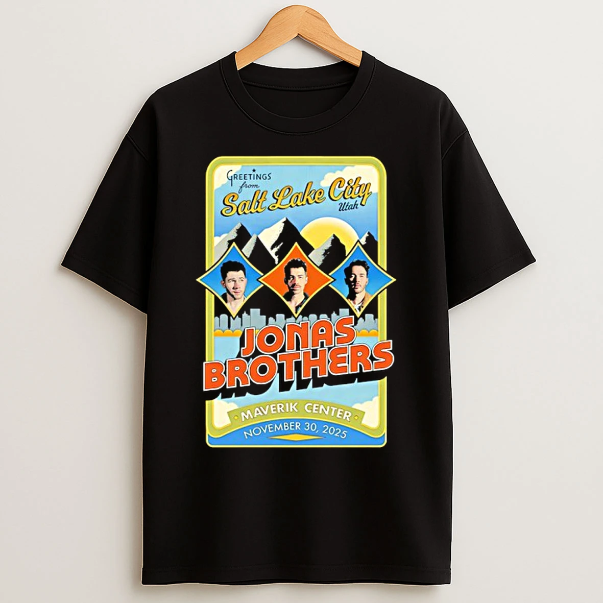 Classic Greetings From Salt Lake City Jonas Brothers Maverik Center November 30th 2025 T Shirts