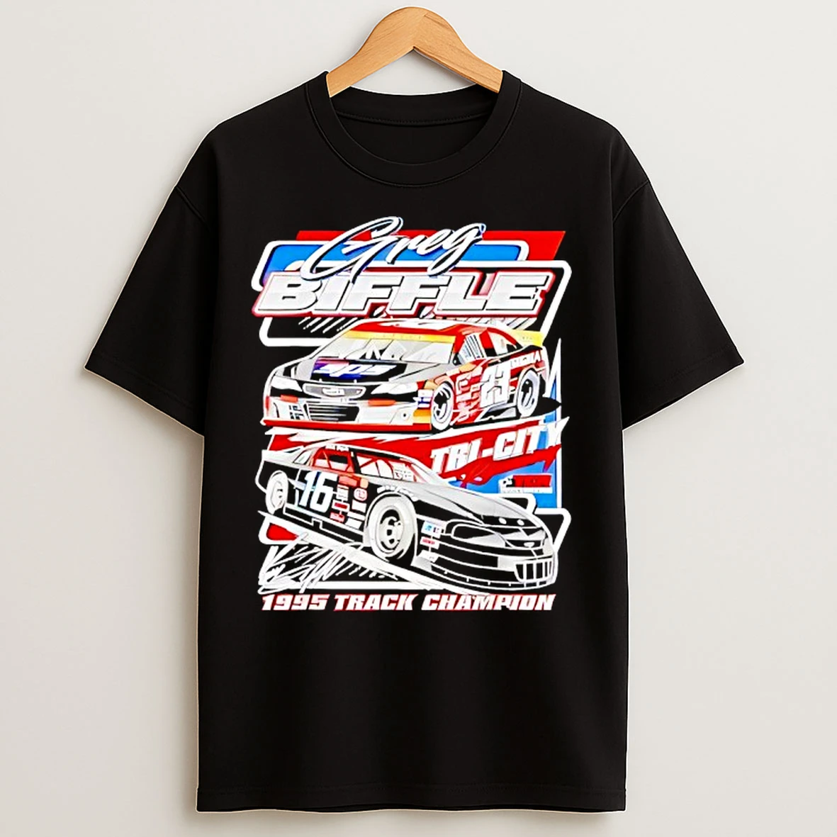 Classic Greg Biffle 16 1995 Track Champion Car T Shirts
