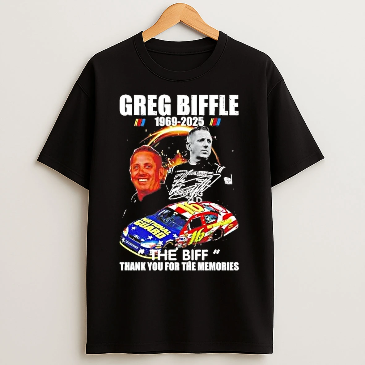 Classic Greg Biffle 1969 2025 The Biff Thank You For The Memories T Shirts