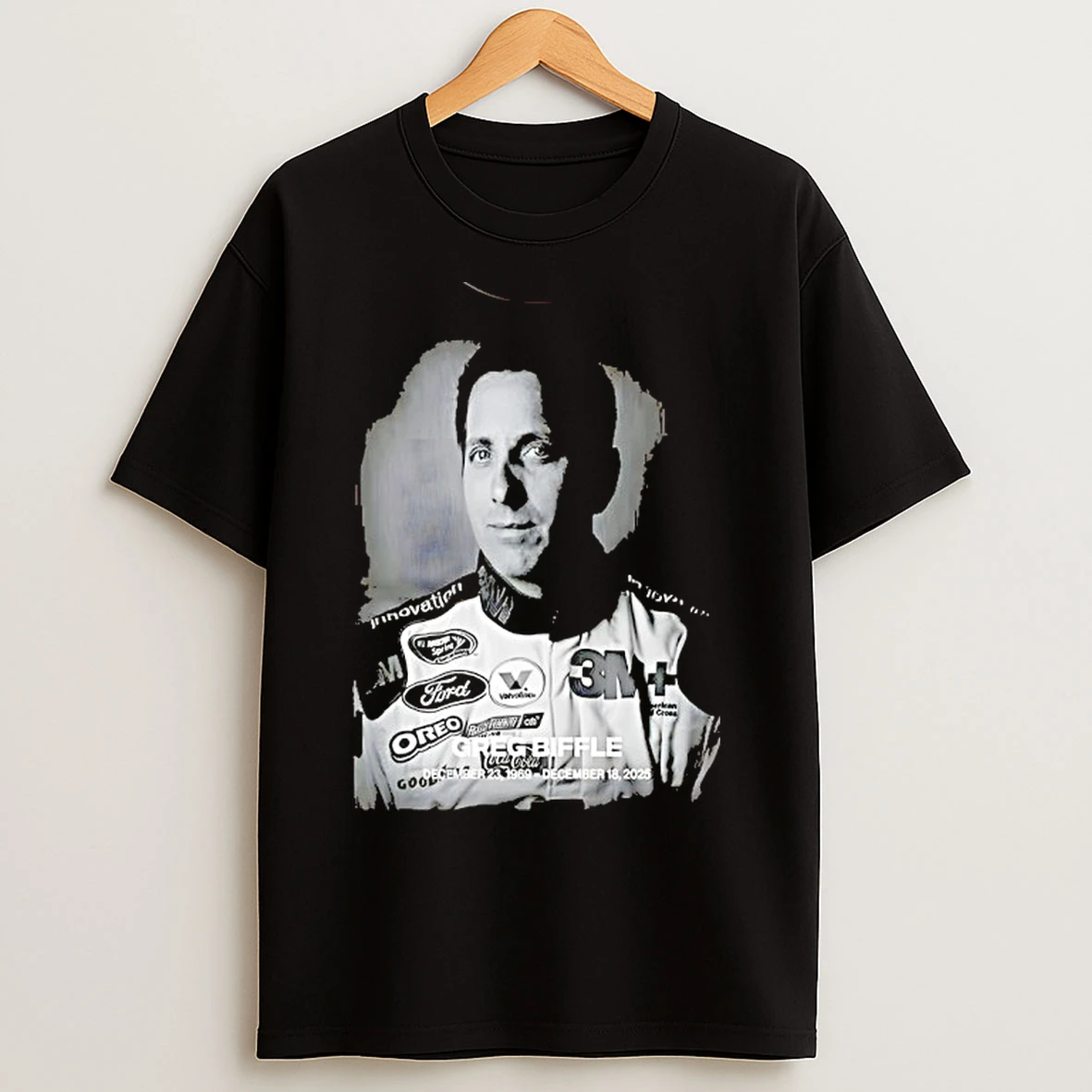 Classic Greg Biffle Rip Nascar Legend Passed Away 1969 2025 T Shirts