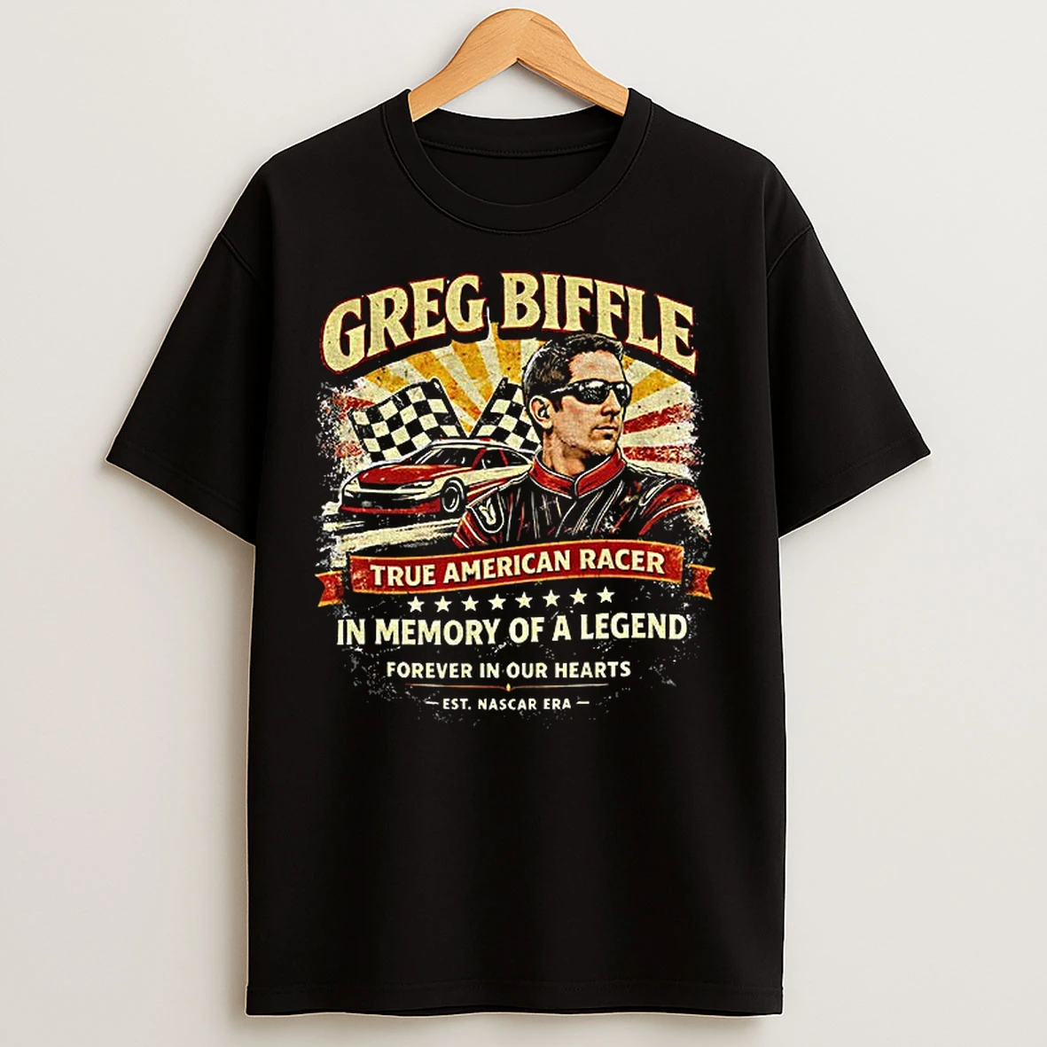 Classic Greg Biffle Tribute Nascar Racing Legend Memorial True American Racer T Shirts