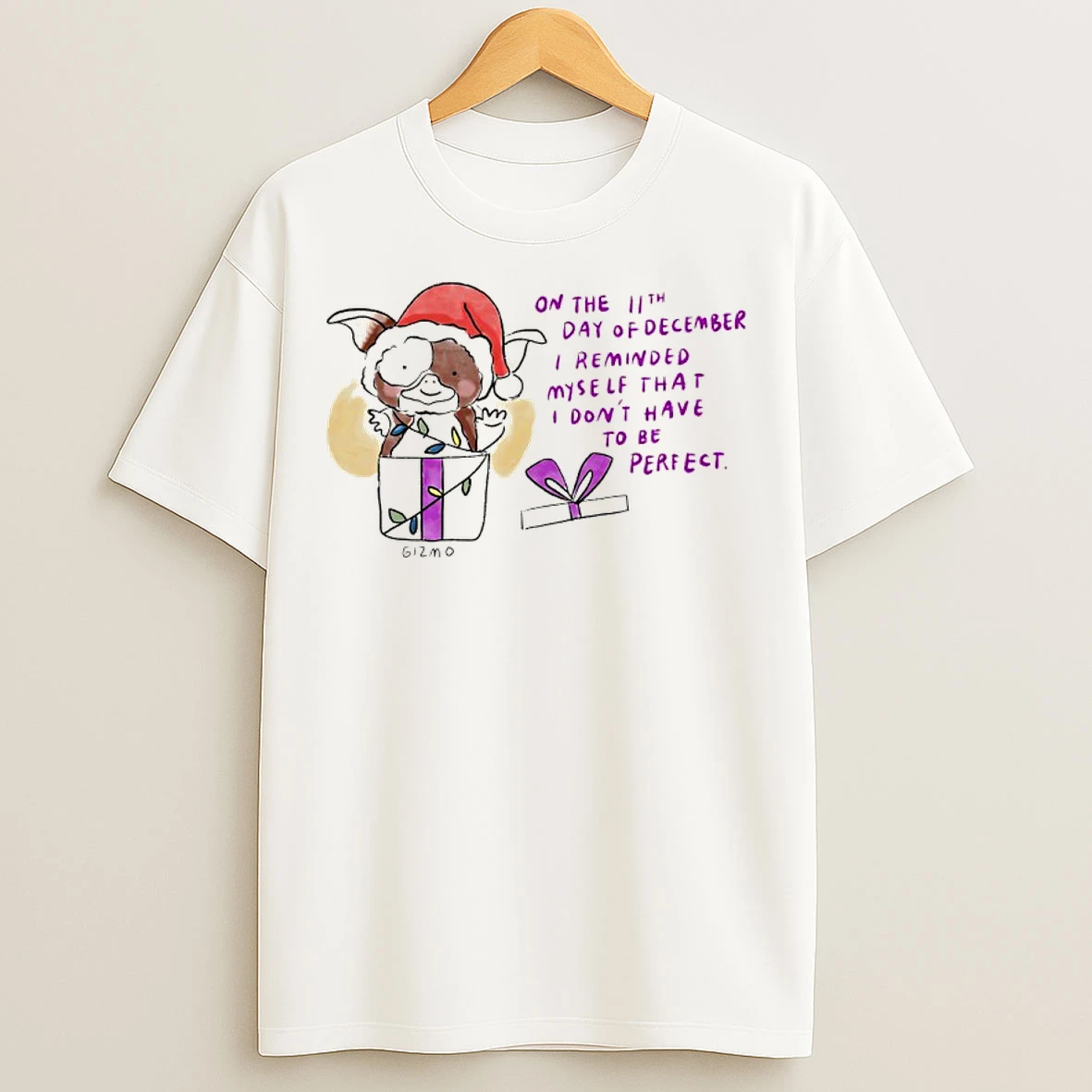 Classic Gremlins Santa On The 11th Day Of December I Reminder Myself That I Dont Have To Be Perfect Christmas T Shirts