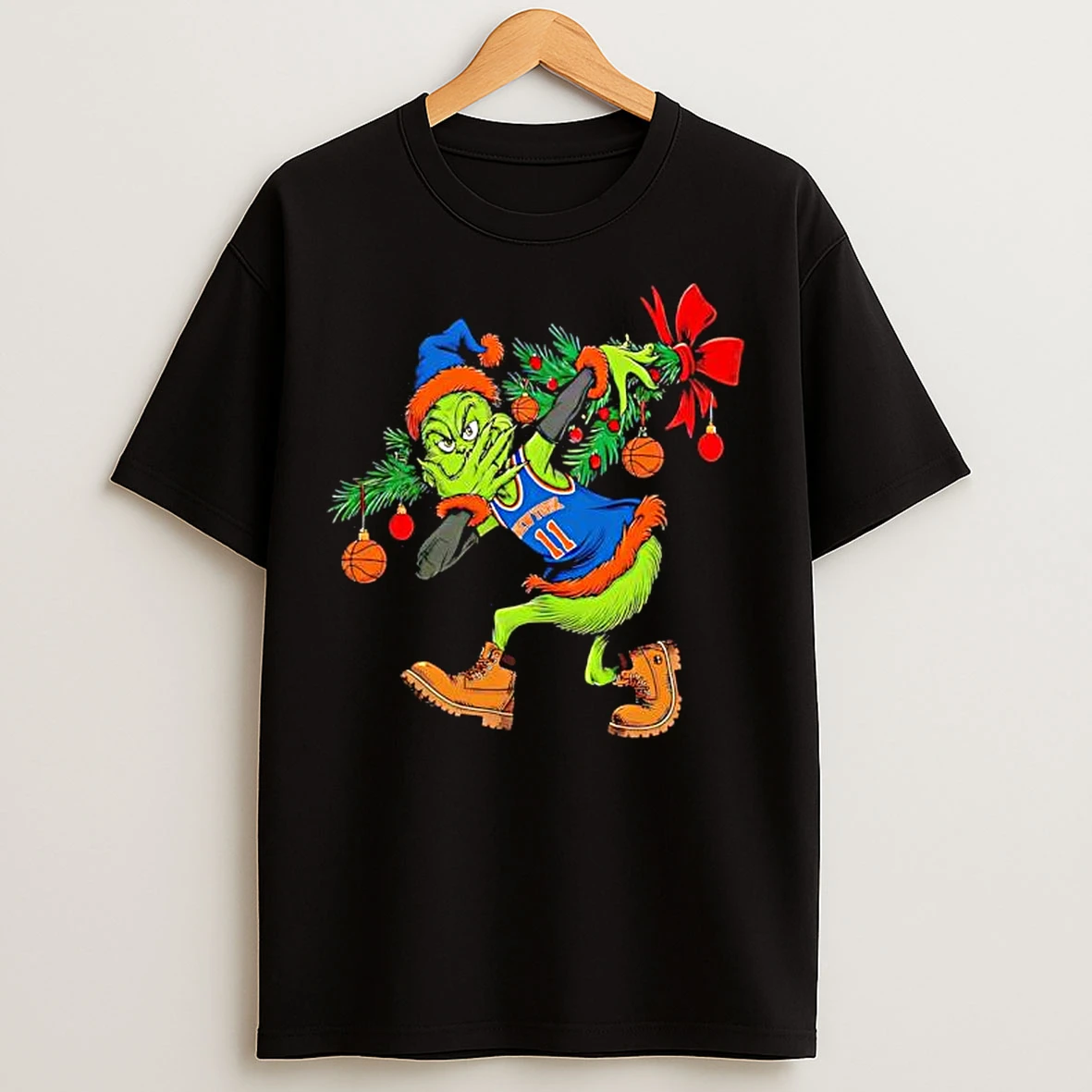 Classic Grinch Big Knick Energy New York Holiday Heist Kids T Shirts