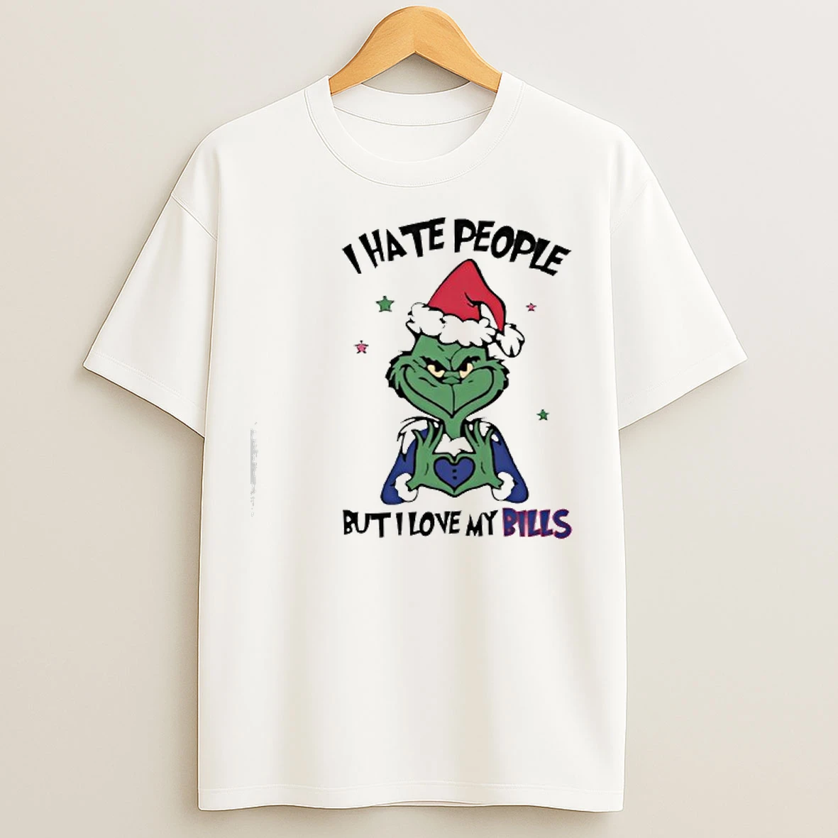 Classic Grinch Buffalo Bills I Hate People But I Love My Bills T Shirts