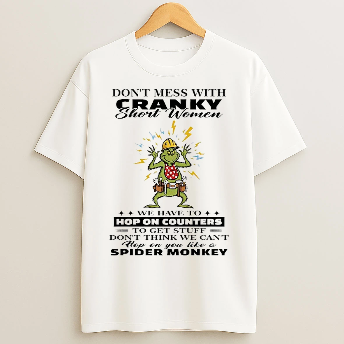 Classic Grinch Dont Mess With Cranky Short Women Christmas 2025 T Shirts