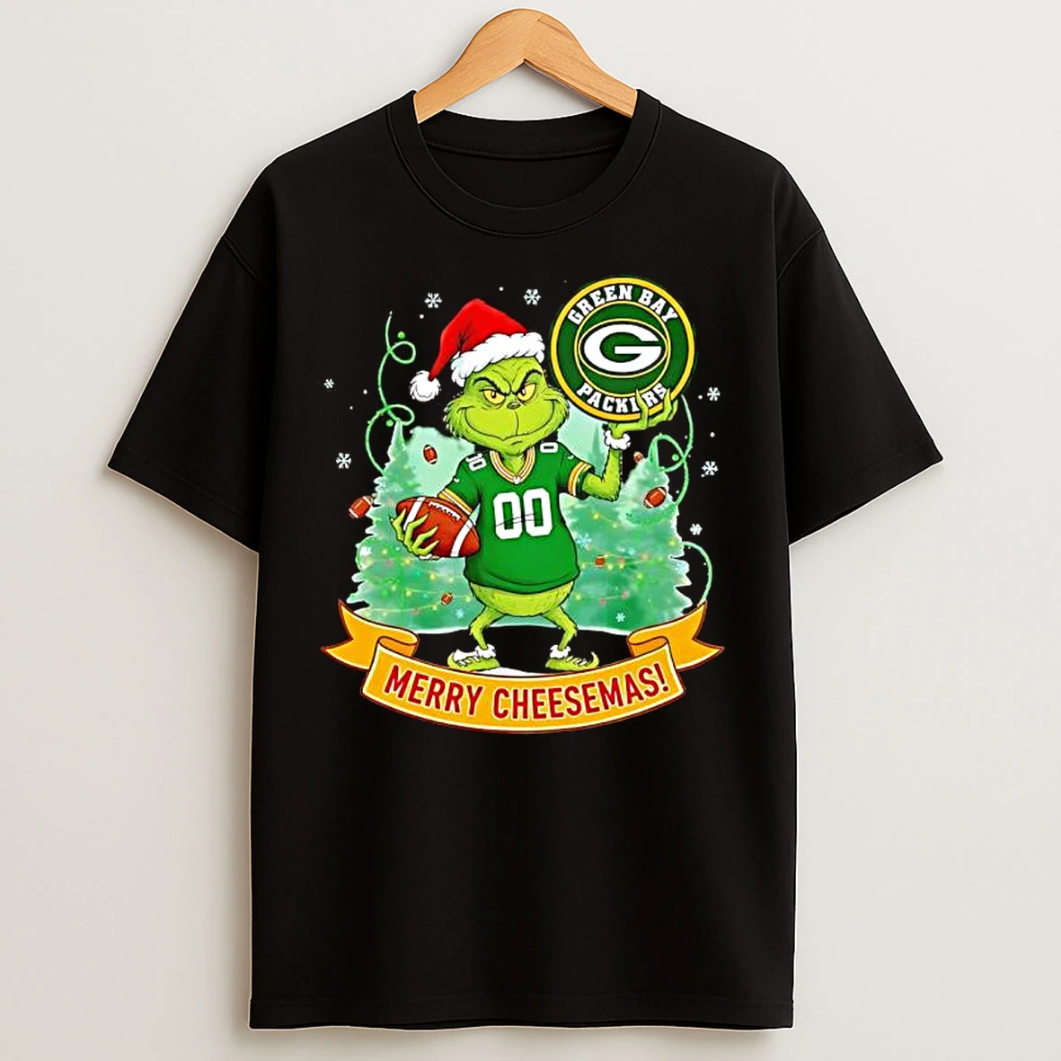 Classic Grinch Green Bay Packers Merry Cheesemas T Shirts